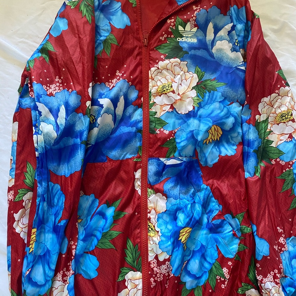 Adidas rain coat parka farm Rio collab